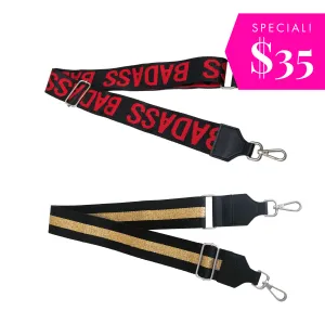 Holiday Special! Koala Straps Bundle: Black & Red BADASS   Black & Gold Stripe  (DISCOUNT APPLIED IN CART)