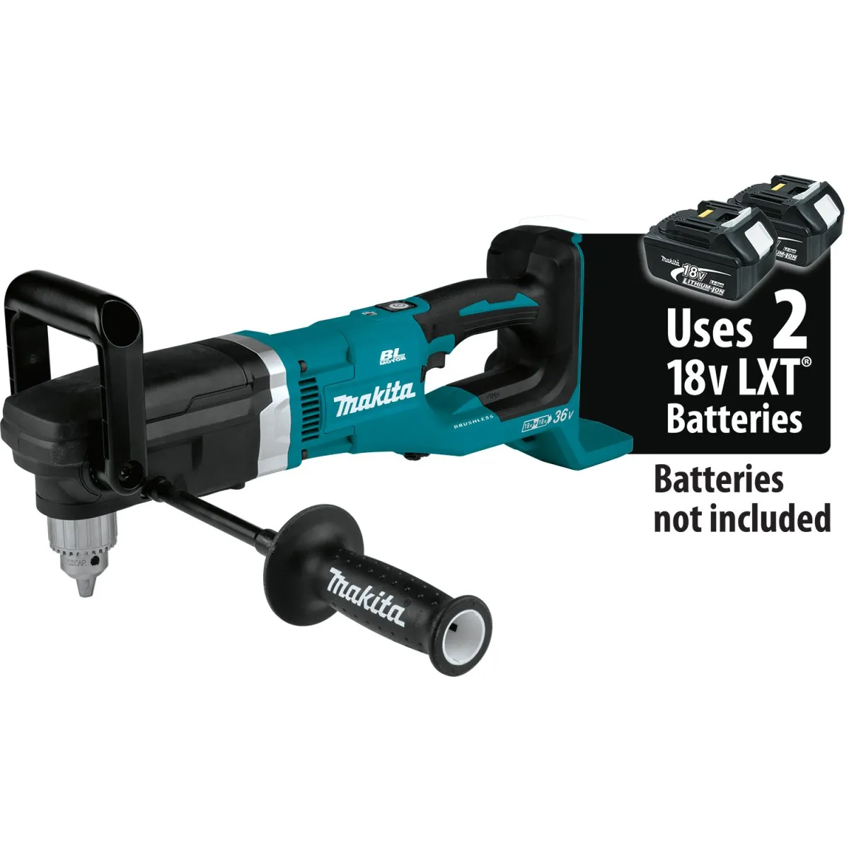 36V (18V X2) LXT® Brushless 1/2" Right Angle Drill (5.0Ah)