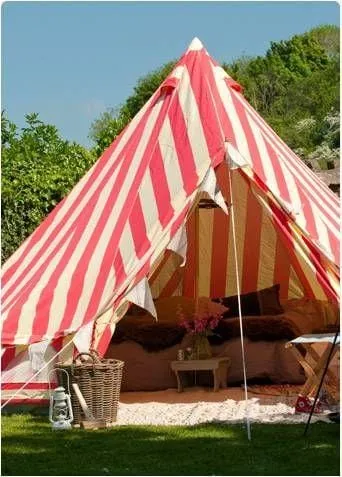 5m Bell Tent 'Summer Fete' 285gsm 100% Natural Canvas