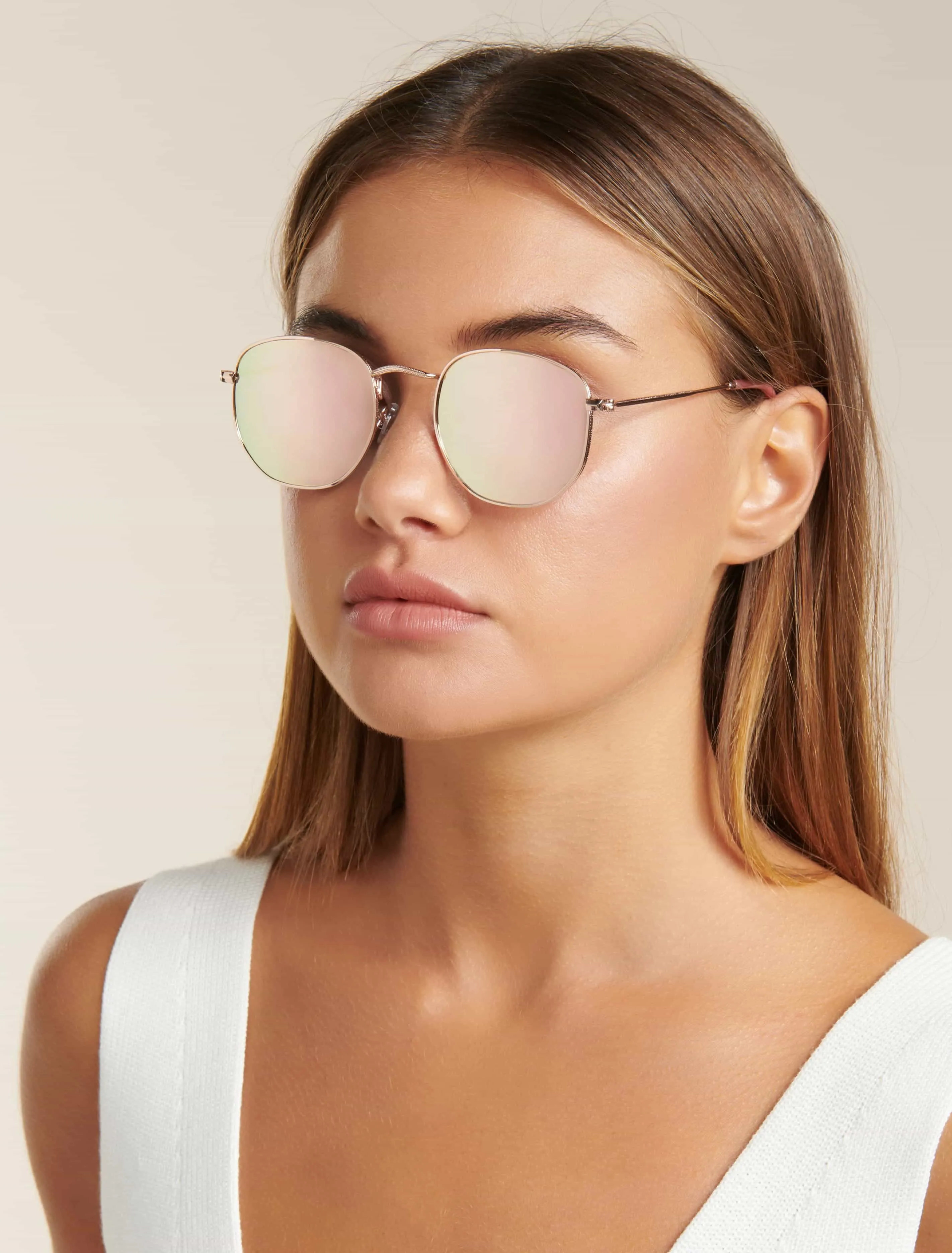 Aria Angular Metal Sunglasses