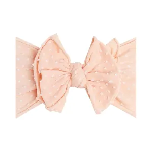 Baby Bling SHAB-BOW-LOUS Headband in Tropical Peach Dot