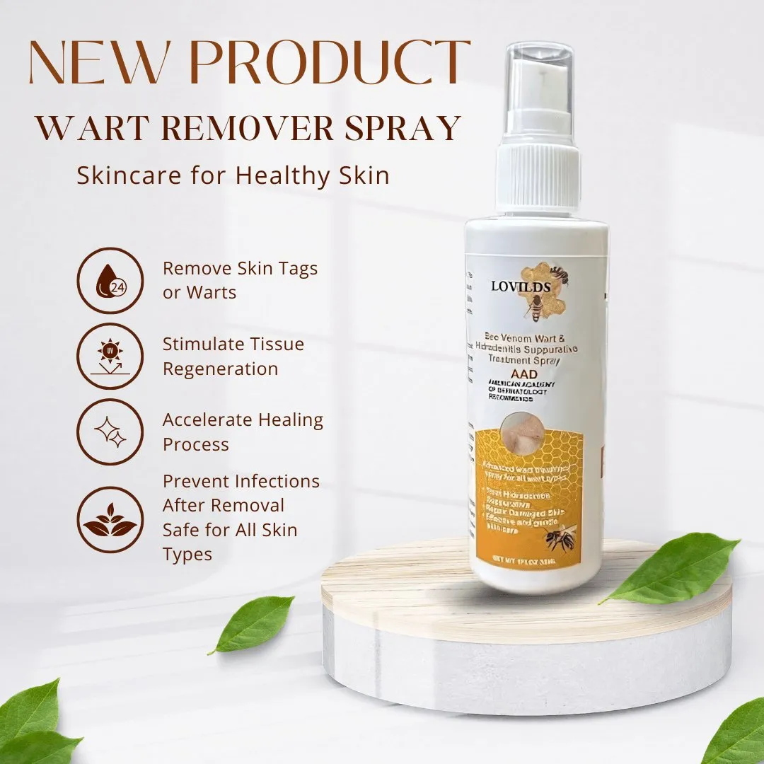 Bee Venom Wart Remover Spray - Natural and Effective 120Gm Solution for All Skin Types