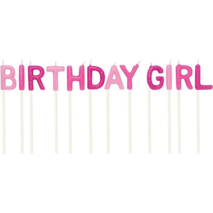 Birthday Girl Pick Candles (12/Pkg)