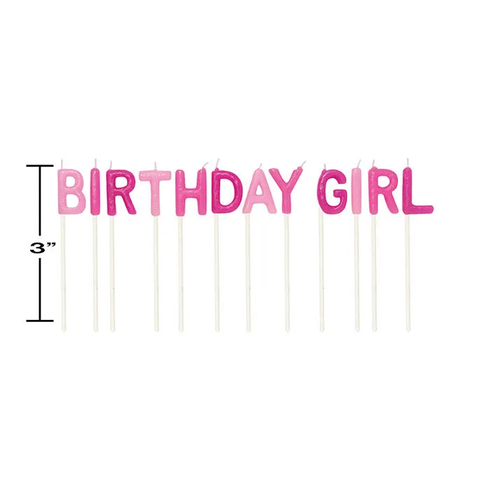 Birthday Girl Pick Candles (12/Pkg)