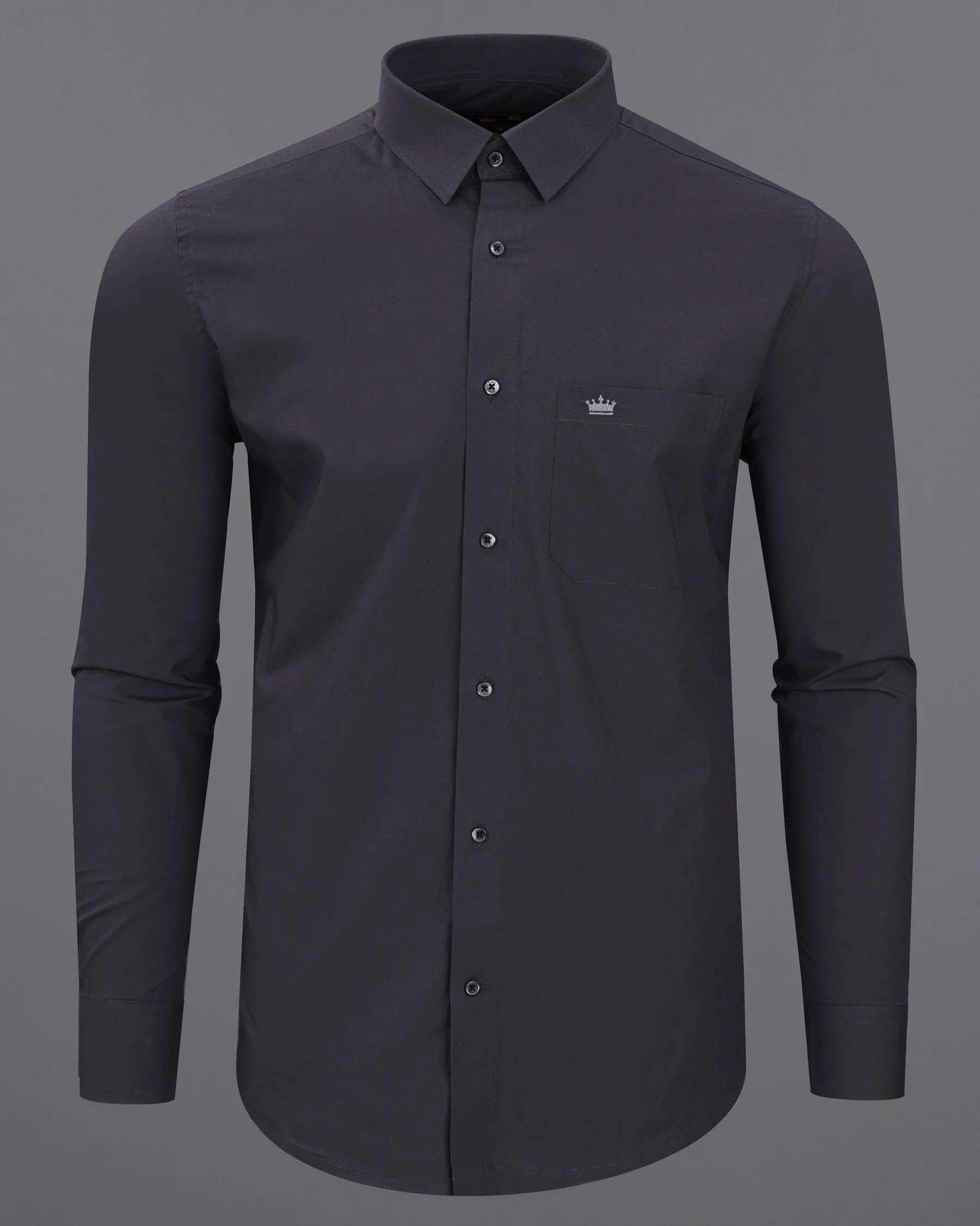 Bleached Cedar Black Premium Cotton Shirt