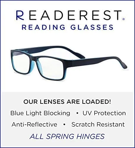 Blue-Light-Blocking-Reading-Glasses-Black-Blue-0-25-Magnification-Computer-Glasses