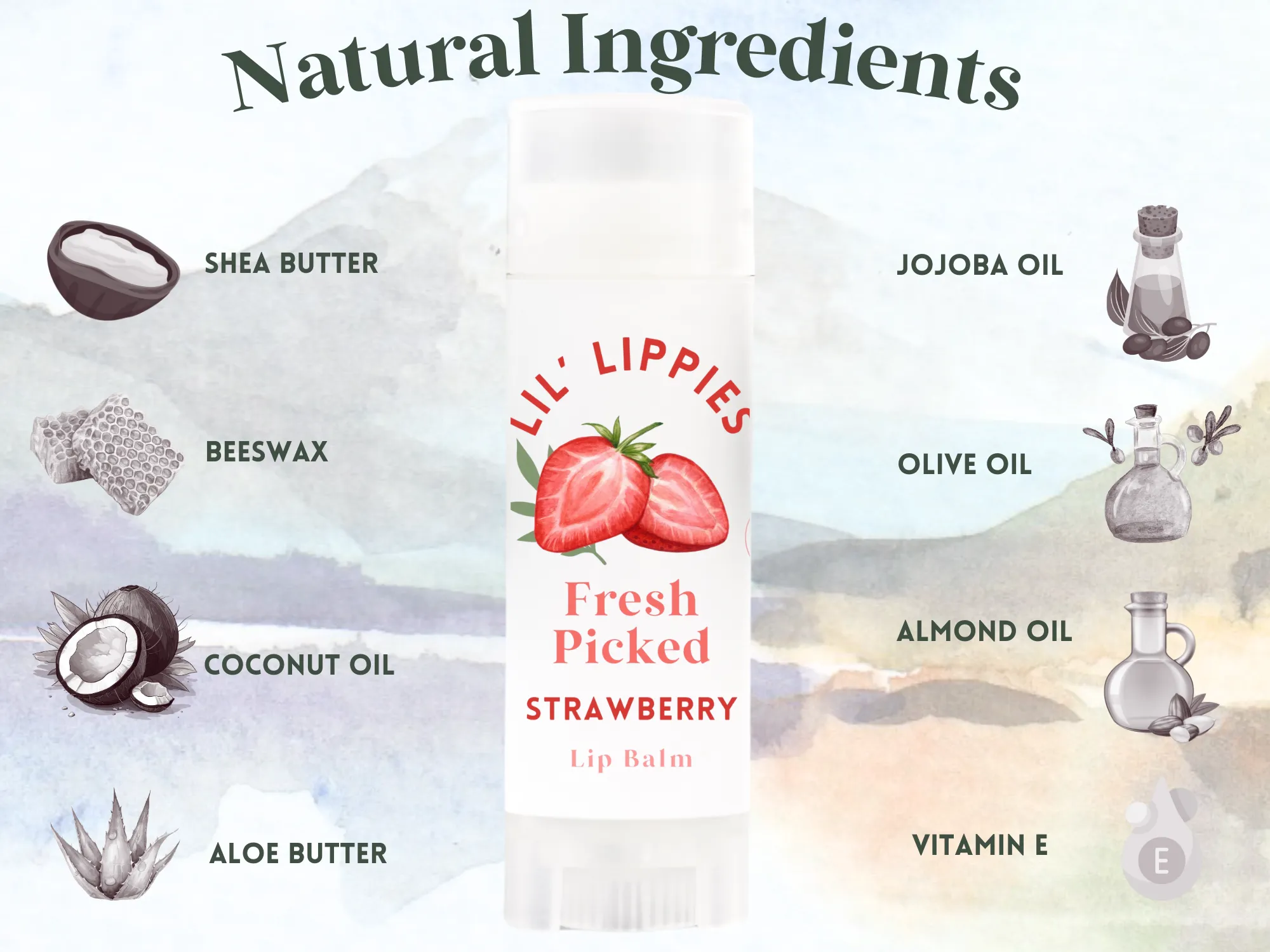 Fresh Picked Strawberry Lip Balm - Lil' Lippies Kids