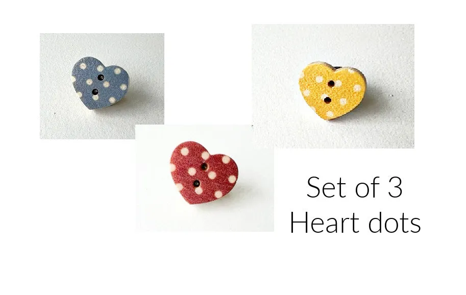 Heart dot, shawl pins