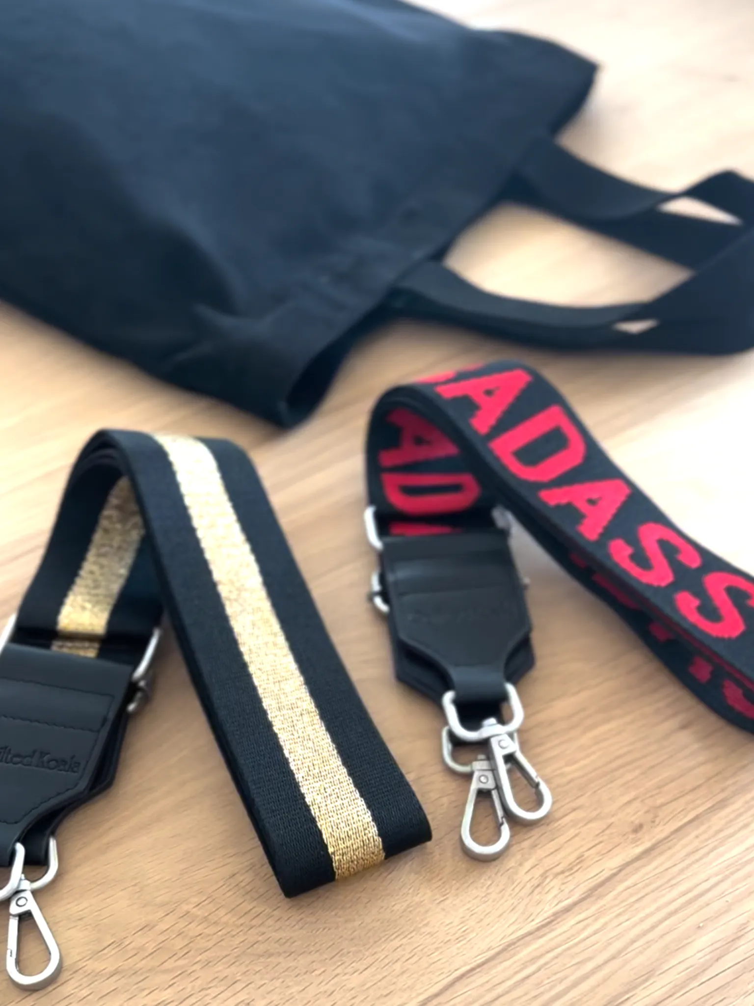 Holiday Special! Koala Straps Bundle: Black & Red BADASS   Black & Gold Stripe  (DISCOUNT APPLIED IN CART)