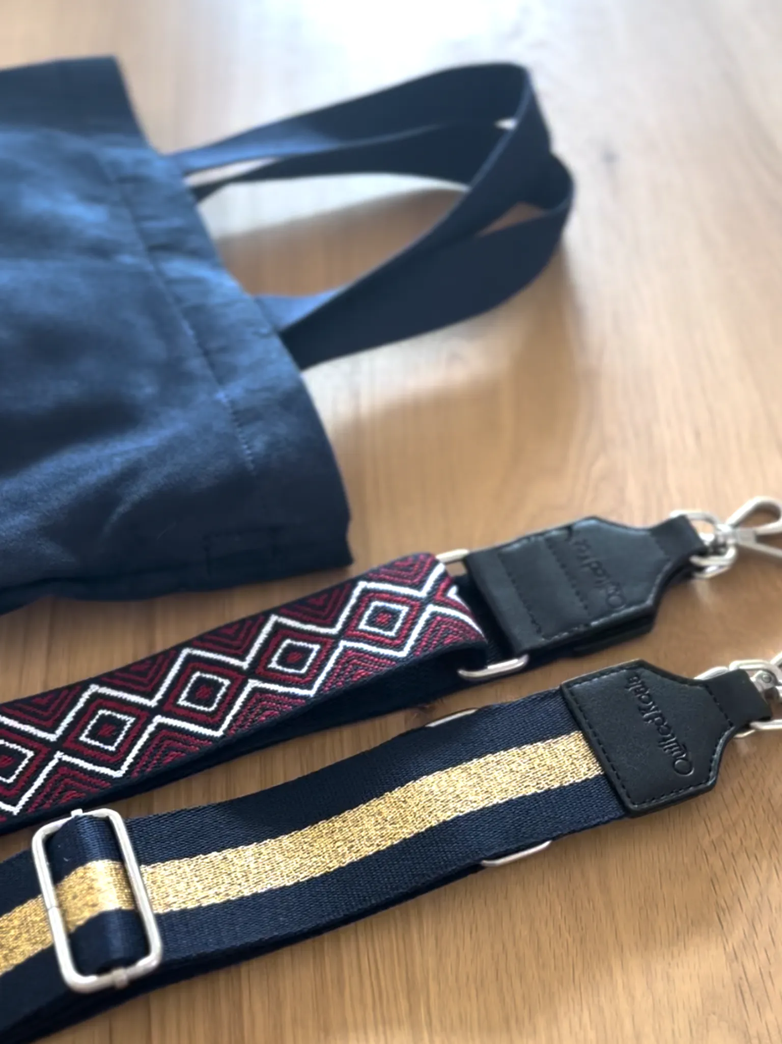 Holiday Special! Koala Straps Bundle: Navy   Magenta Geometric   Navy & Gold Stripe (DISCOUNT APPLIED IN CART)