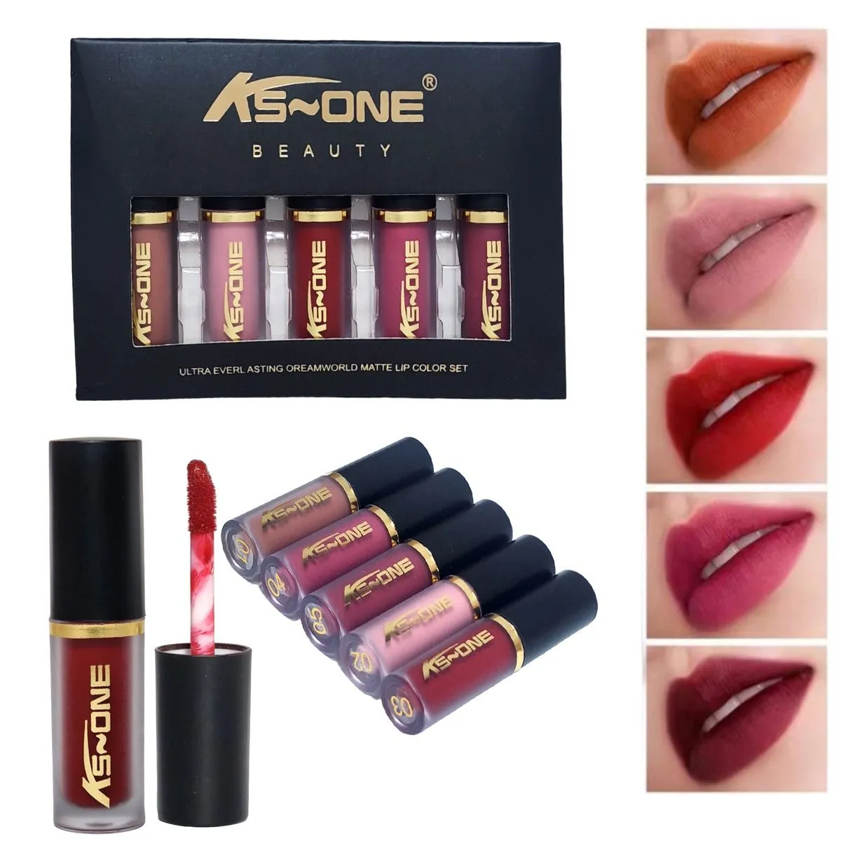 KS-One Beauty Matte Lip Gloss 5pcs Set