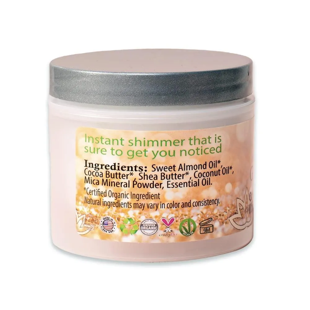 Level 2 Bronze Organic Whipped Shimmer Body Butter Body Shimmer Nourishing 4 oz