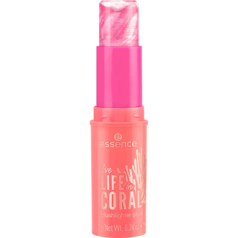 live LIFE in CORAL blushlighter stick