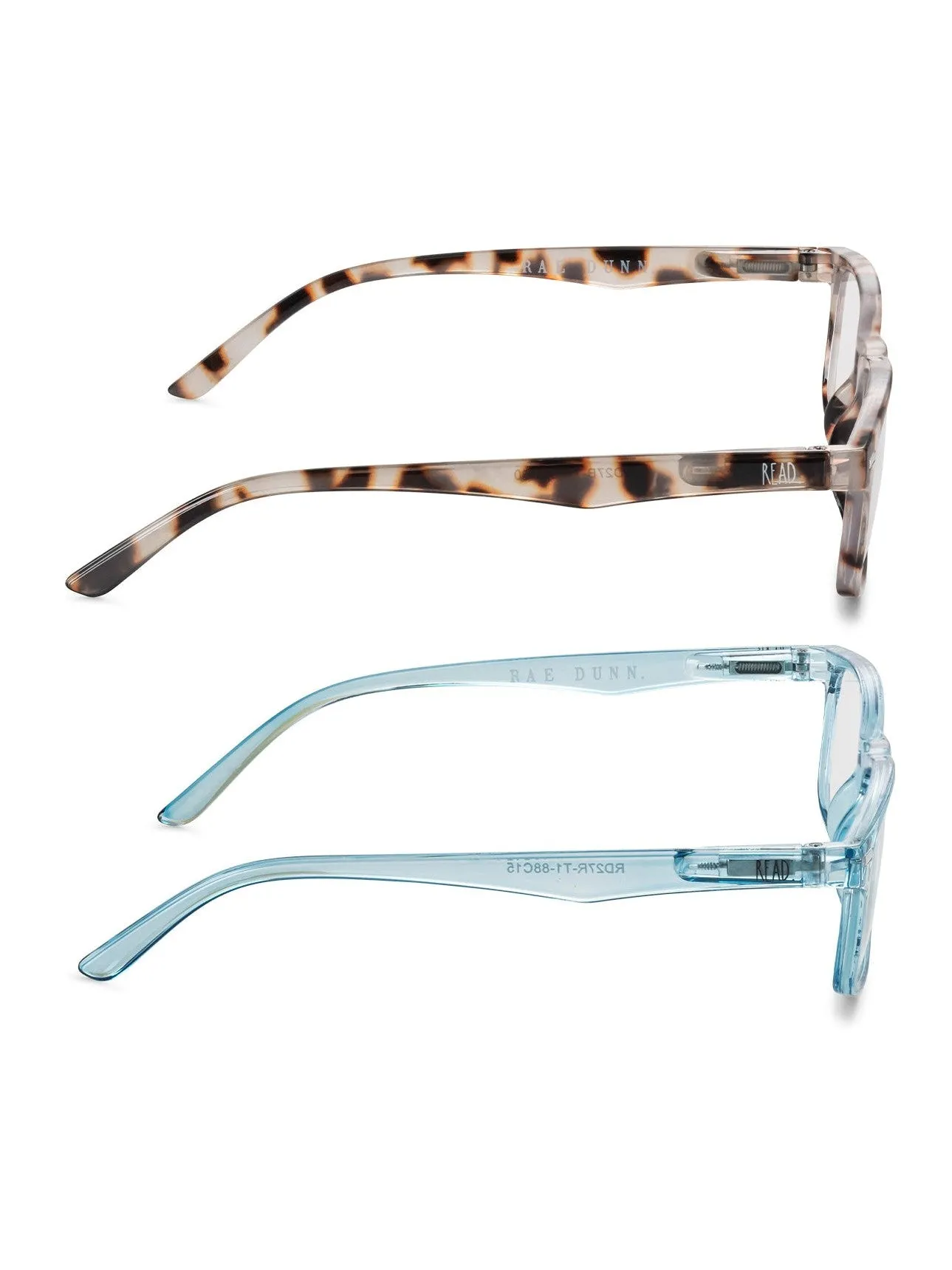 LOU 2-Pack Blue Light Blocking Reading Glasses with "READ MORE" Signature Font Hard Case