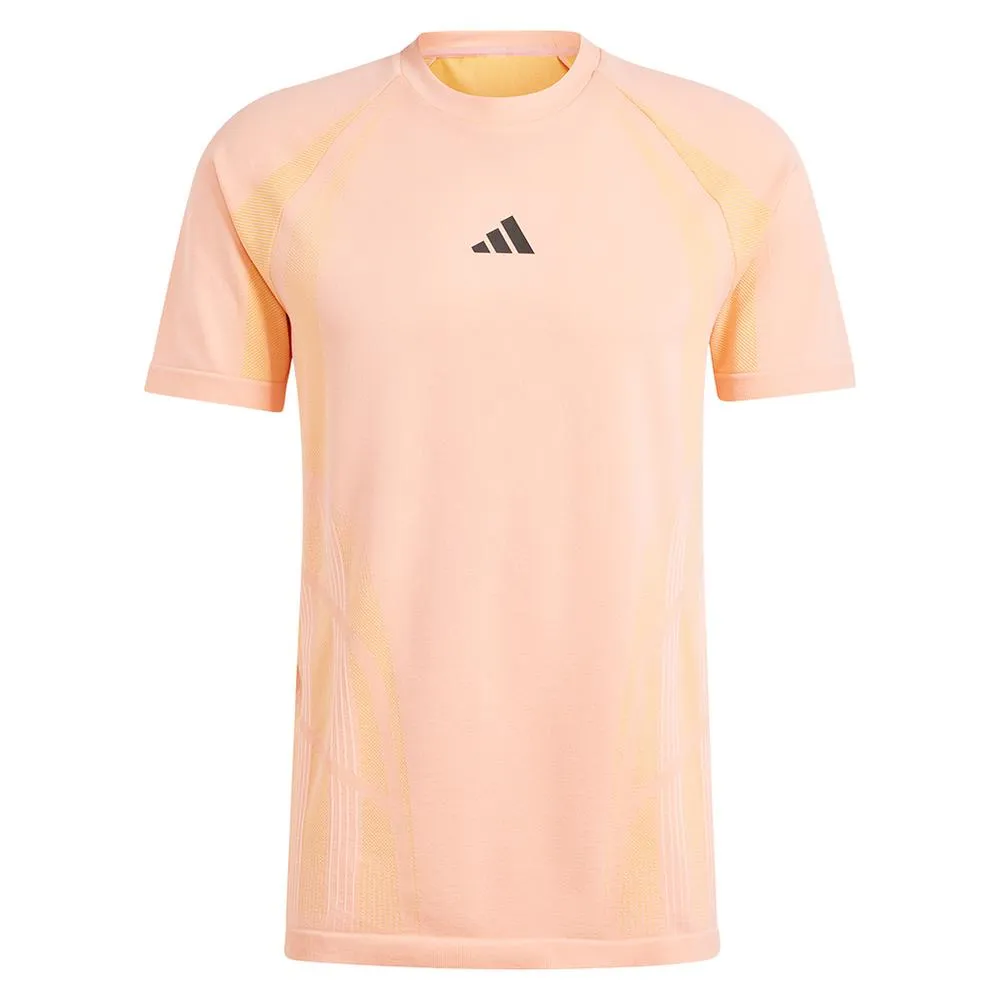 Mens Pro Seamless Tennis Top Semi Pink Spark and Pink Spark