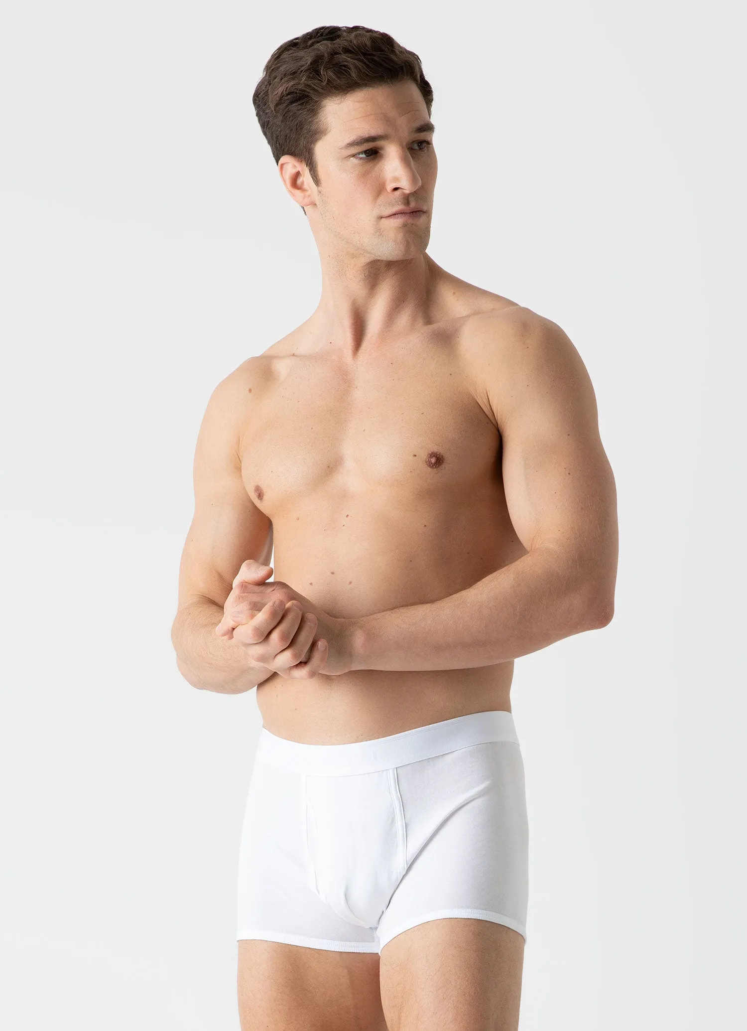 Men's Superfine Cotton Trunks in White