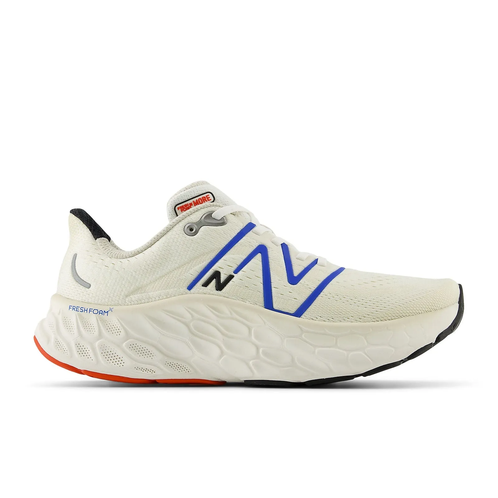 New Balance Fresh Foam More v4 (Mens) - Sea Salt with Blue Oasis and Black