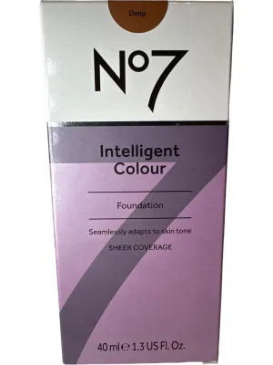 No7 Deep Intelligent Colour Foundation Seamless Skin Tone Adapt Sheer Coverage