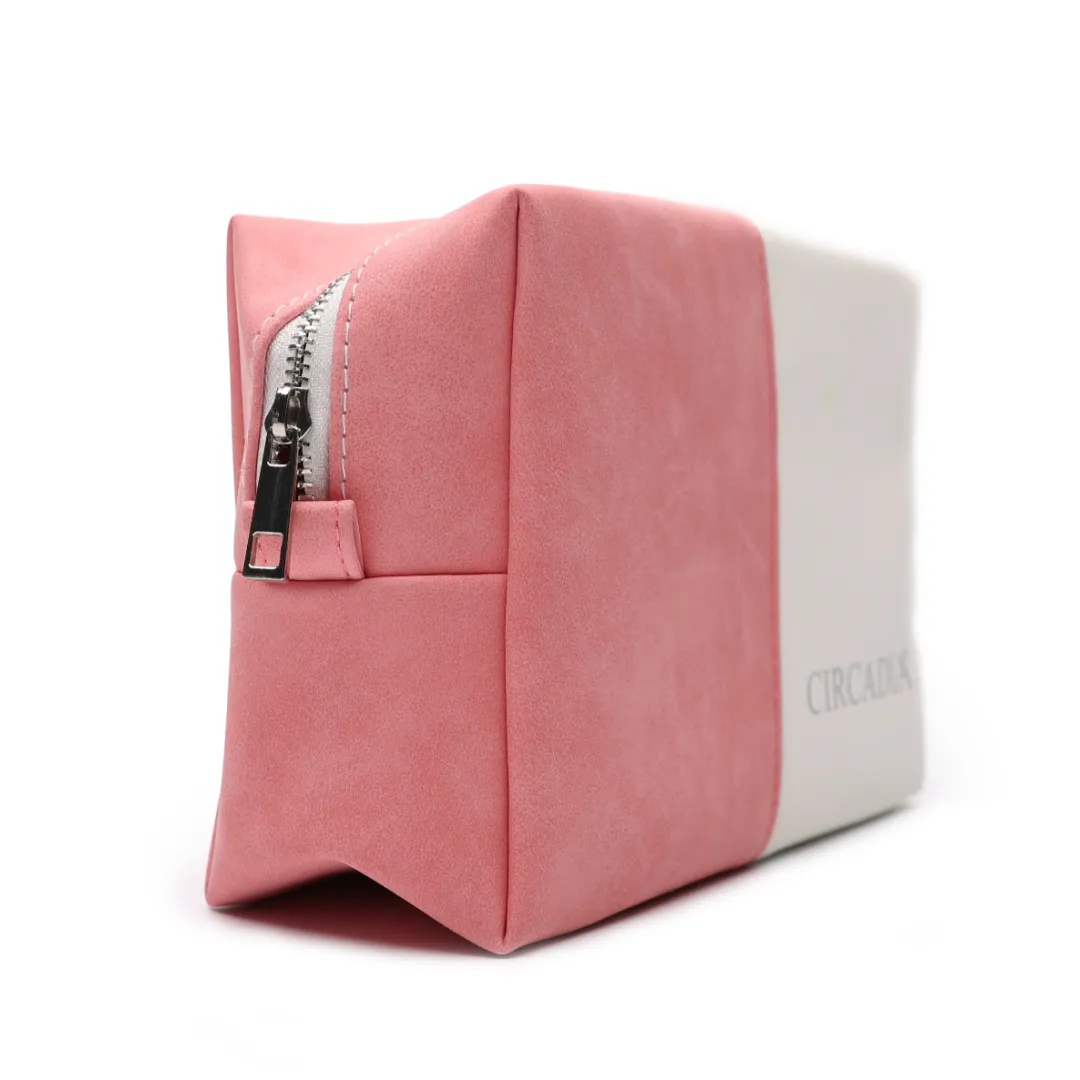 Pink & White Cosmetic Bag