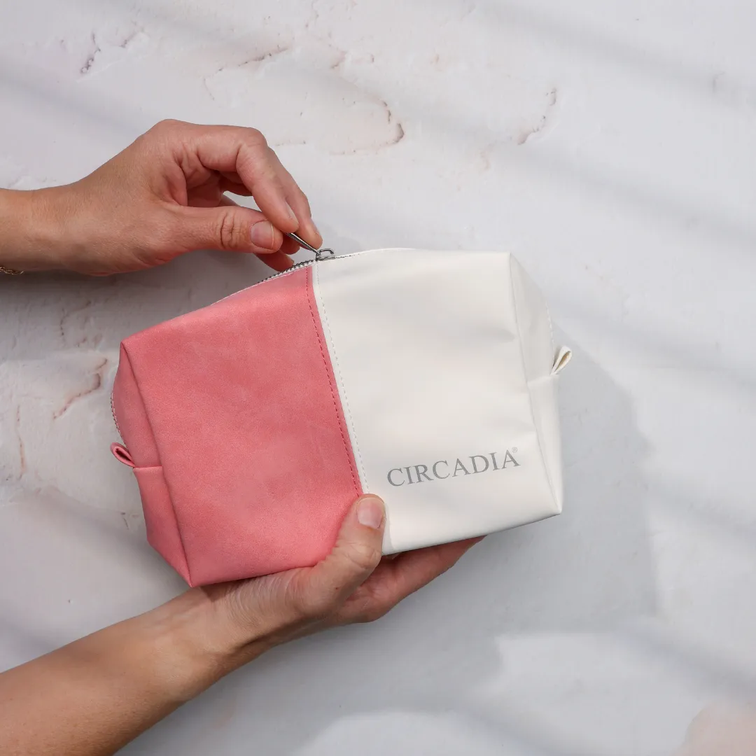 Pink & White Cosmetic Bag