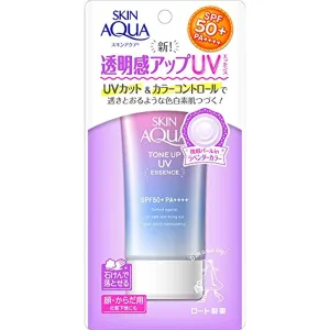 ROHTO SKIN AQUA Tone-up UV Essence Happiness Aura (Lavender Colorr) Sunscreen SPF50  PA    