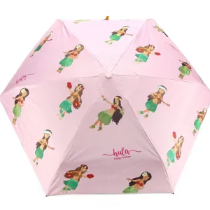 Umbrella Ultra Compact Hula Girl Pink w/ UV Protection