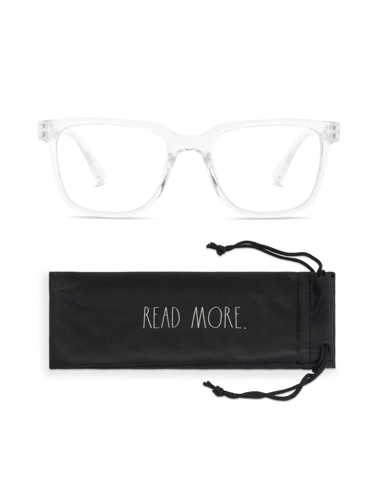 VELMA Blue Light Blocking Reading Glasses with READ MORE Signature Font