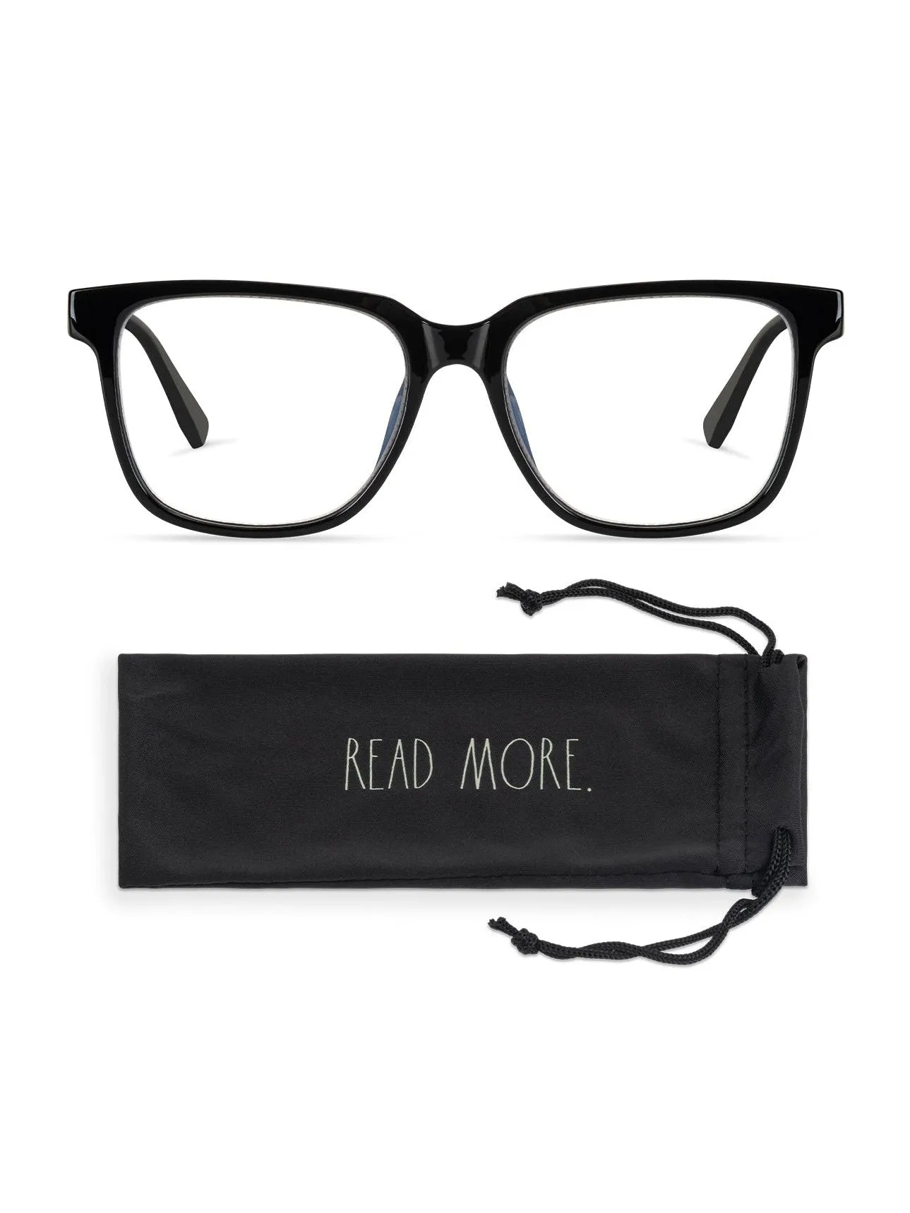 VELMA Blue Light Blocking Reading Glasses with READ MORE Signature Font